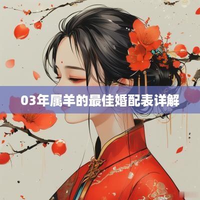 03年属羊的最佳婚配表详解