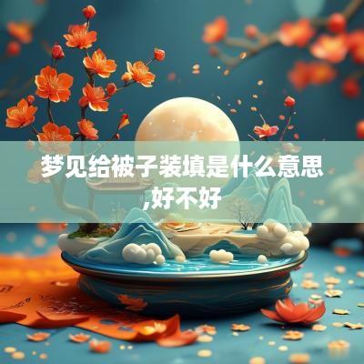 梦见给被子装填是什么意思,好不好