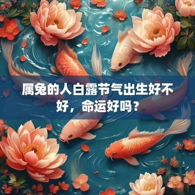 属兔的人白露节气出生好不好，命运好吗？