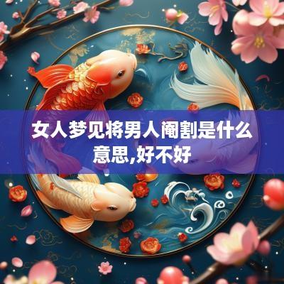 女人梦见将男人阉割是什么意思,好不好