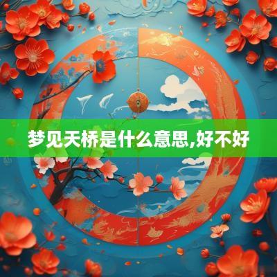 梦见天桥是什么意思,好不好