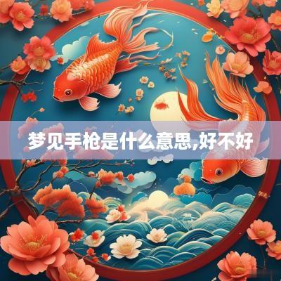 梦见手枪是什么意思,好不好