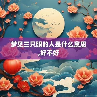 梦见三只眼的人是什么意思,好不好
