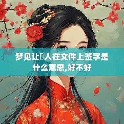 梦见让別人在文件上签字是什么意思,好不好