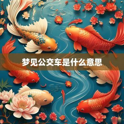 梦见公交车是什么意思