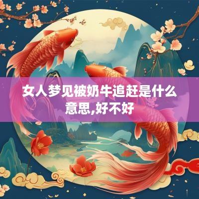 女人梦见被奶牛追赶是什么意思,好不好