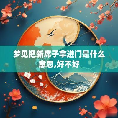 梦见把新席子拿进门是什么意思,好不好