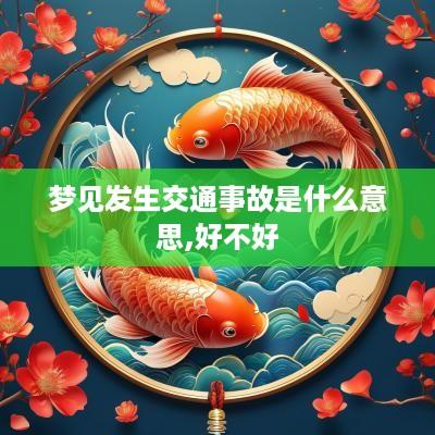 梦见发生交通事故是什么意思,好不好