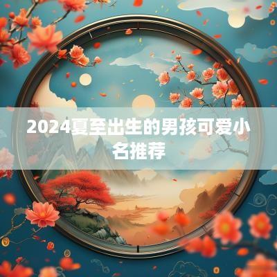 2025夏至出生的男孩可爱小名推荐