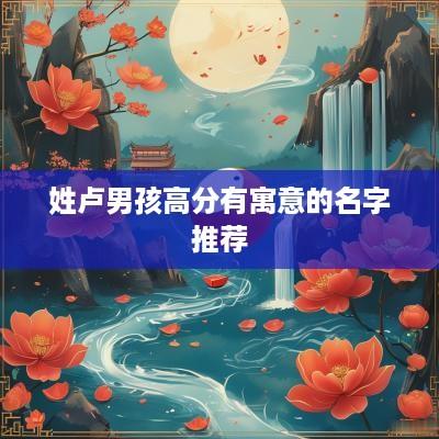 姓卢男孩高分有寓意的名字推荐