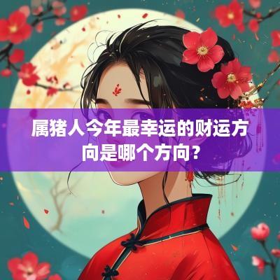 属猪人今年最幸运的财运方向是哪个方向？