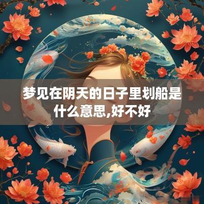 梦见在阴天的日子里划船是什么意思,好不好
