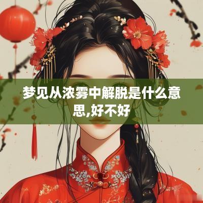 梦见从浓雾中解脱是什么意思,好不好