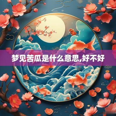 梦见苦瓜是什么意思,好不好