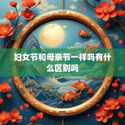 妇女节和母亲节一样吗有什么区别吗