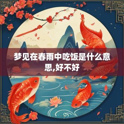 梦见在春雨中吃饭是什么意思,好不好