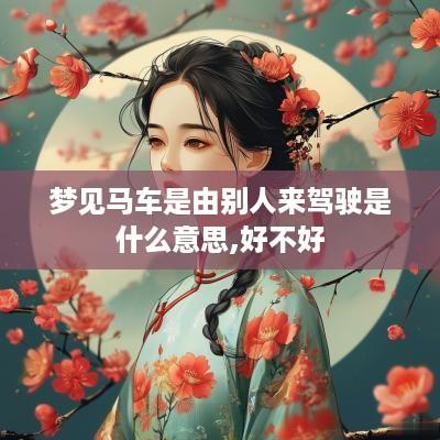 梦见马车是由别人来驾驶是什么意思,好不好