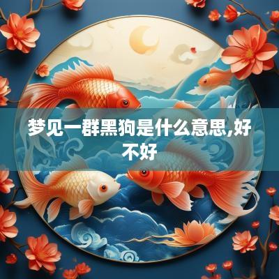 梦见一群黑狗是什么意思,好不好