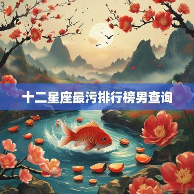 十二星座最污排行榜男查询