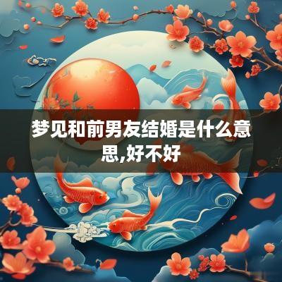梦见和前男友结婚是什么意思,好不好