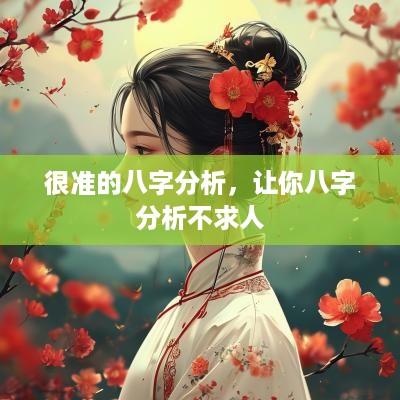很准的八字分析，让你八字分析不求人