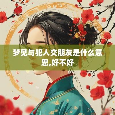 梦见与犯人交朋友是什么意思,好不好