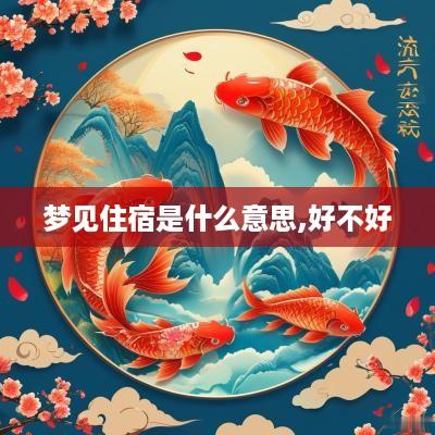 梦见住宿是什么意思,好不好