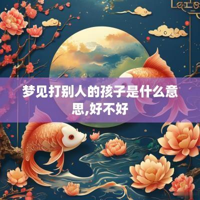 梦见打别人的孩子是什么意思,好不好