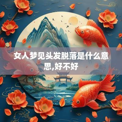 女人梦见头发脱落是什么意思,好不好