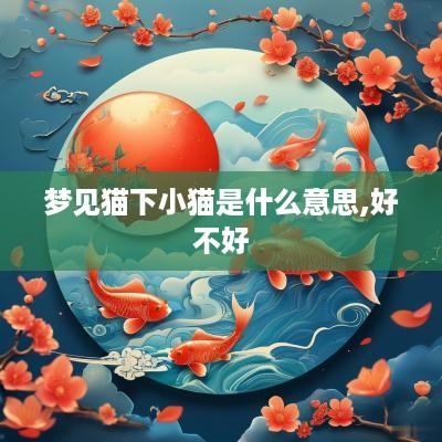梦见猫下小猫是什么意思,好不好