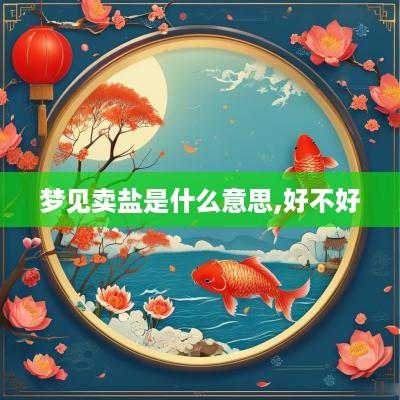 梦见卖盐是什么意思,好不好