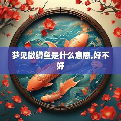 梦见做鳟鱼是什么意思,好不好