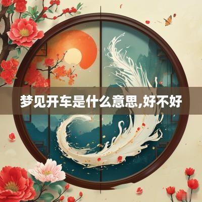 梦见开车是什么意思,好不好