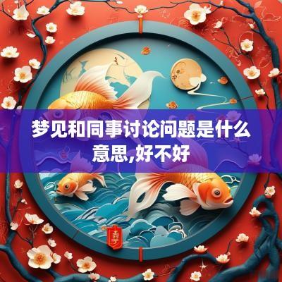 梦见和同事讨论问题是什么意思,好不好