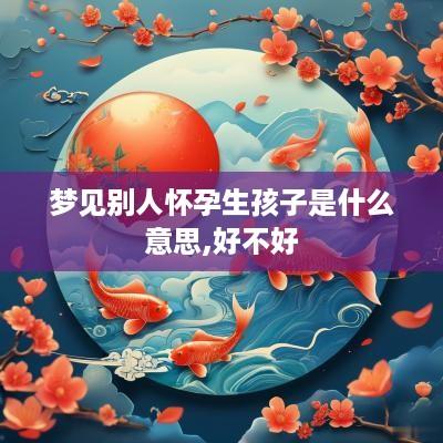 梦见别人怀孕生孩子是什么意思,好不好