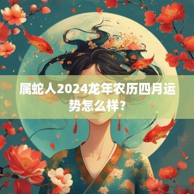属蛇人2025蛇年农历四月运势怎么样？