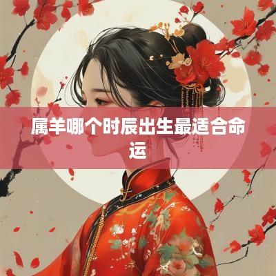 属羊哪个时辰出生最适合命运