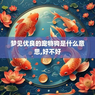 梦见优良的宠物狗是什么意思,好不好