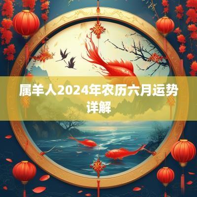 属羊人2025年农历六月运势详解
