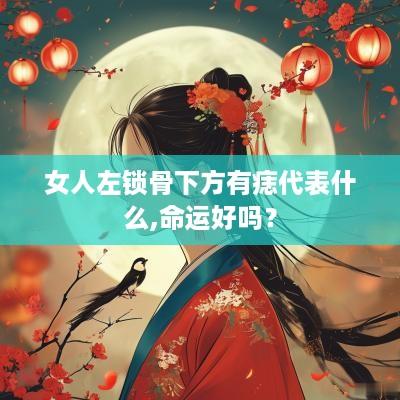 女人左锁骨下方有痣代表什么,命运好吗？