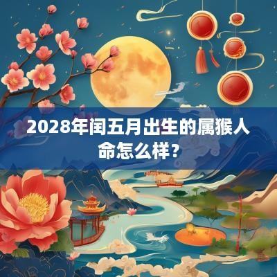2028年闰五月出生的属猴人命怎么样？