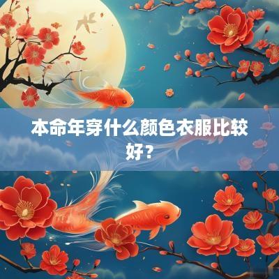 本命年穿什么颜色衣服比较好？