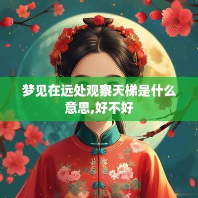梦见在远处观察天梯是什么意思,好不好