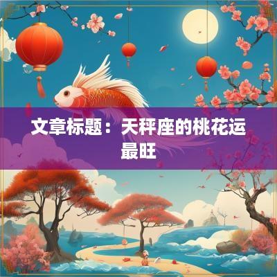 文章标题：天秤座的桃花运最旺
