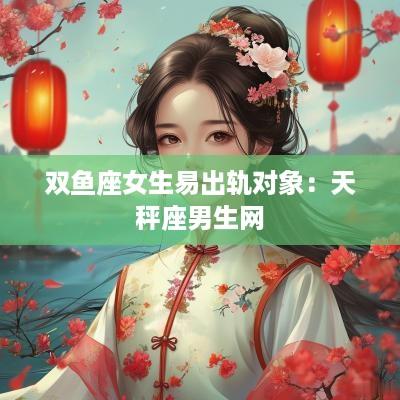 双鱼座女生易出轨对象：天秤座男生网