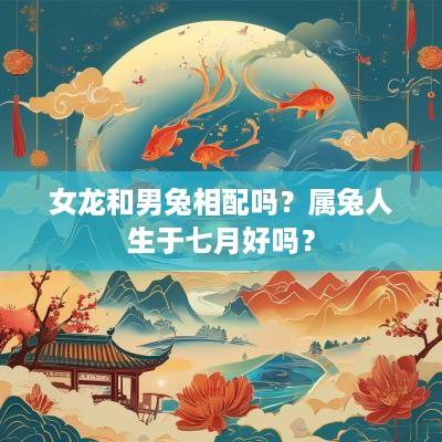 女龙和男兔相配吗？属兔人生于七月好吗？