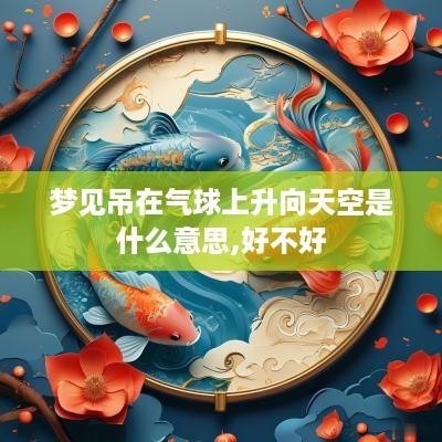 梦见吊在气球上升向天空是什么意思,好不好