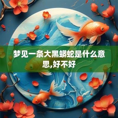 梦见一条大黑蟒蛇是什么意思,好不好