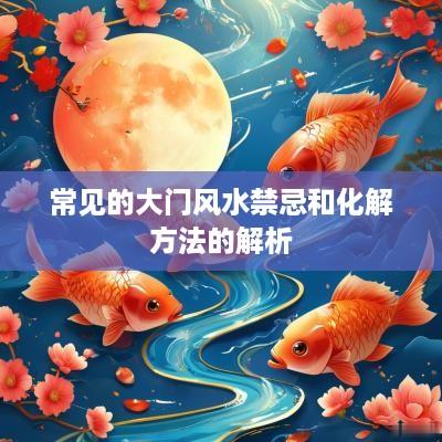 常见的大门风水禁忌和化解方法的解析