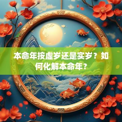 本命年按虚岁还是实岁？如何化解本命年？